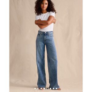 Banana Republic Light Wash The Icon Classic Wide-Leg Jeans Size 27L